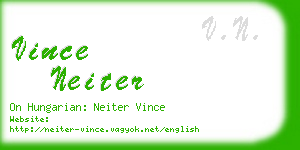 vince neiter business card